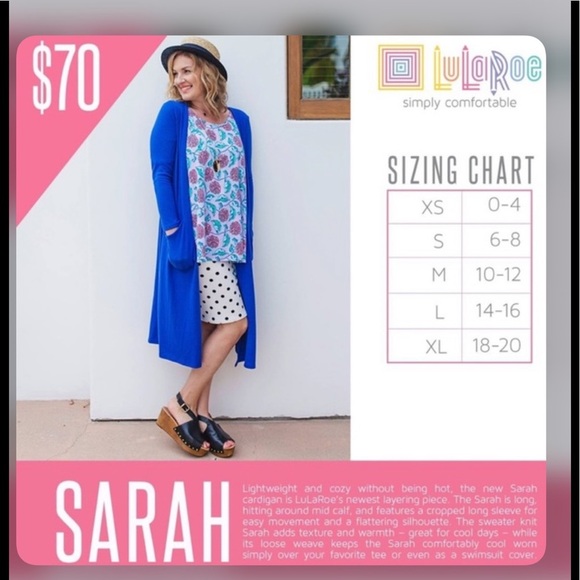 Lularoe Sarah Cardigan
Lularoe Light Blue Ribbed Heather Blue,ribbed. - Picture 5 of 5